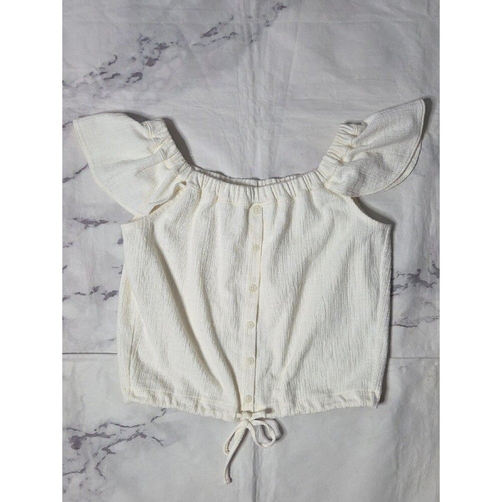 Madewell Texture & Thread Off-the-Shoulder Top In Ivory